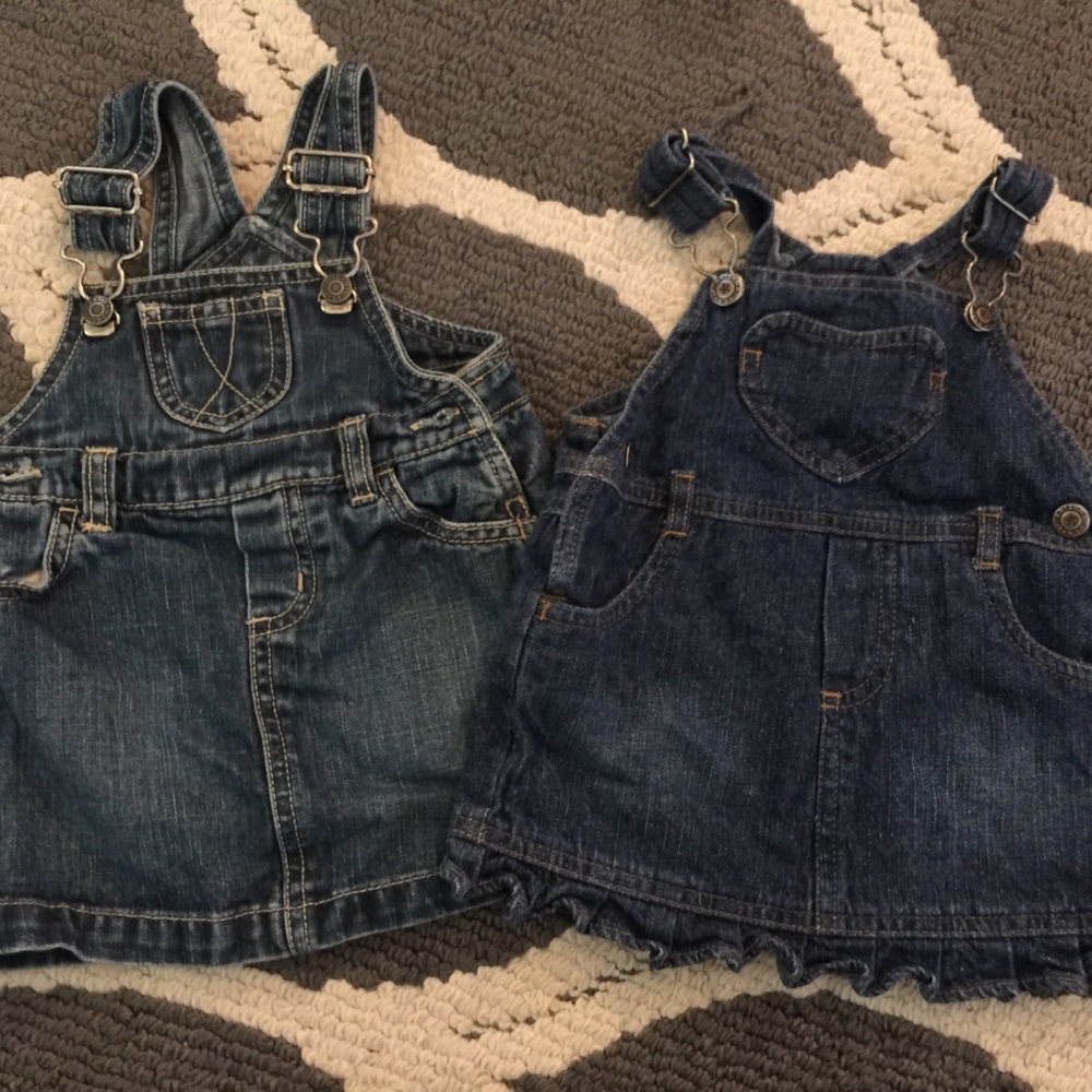 Two infant Jean dresses